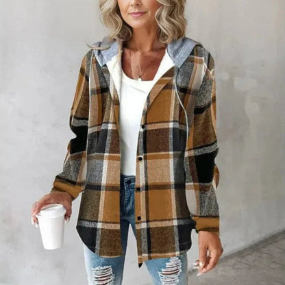 Modische Damenjacke Karomuster Sommer