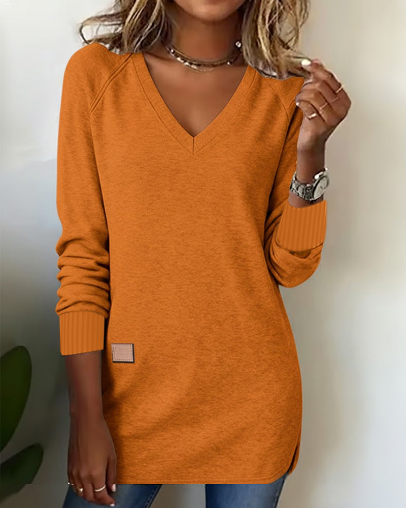 Elegante Kleid V-Ausschnitt Chic Design