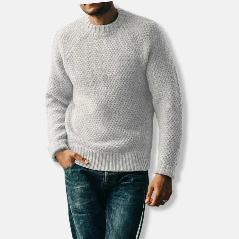 Kai - Wollpullover Bequem Rundhals - IdealeKleiden