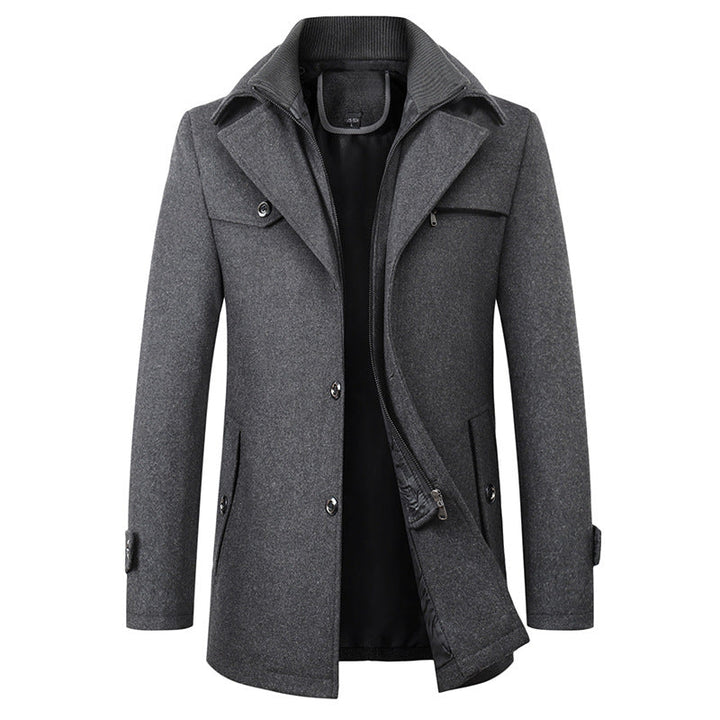 Stylisher Wintermantel Wolle Herren