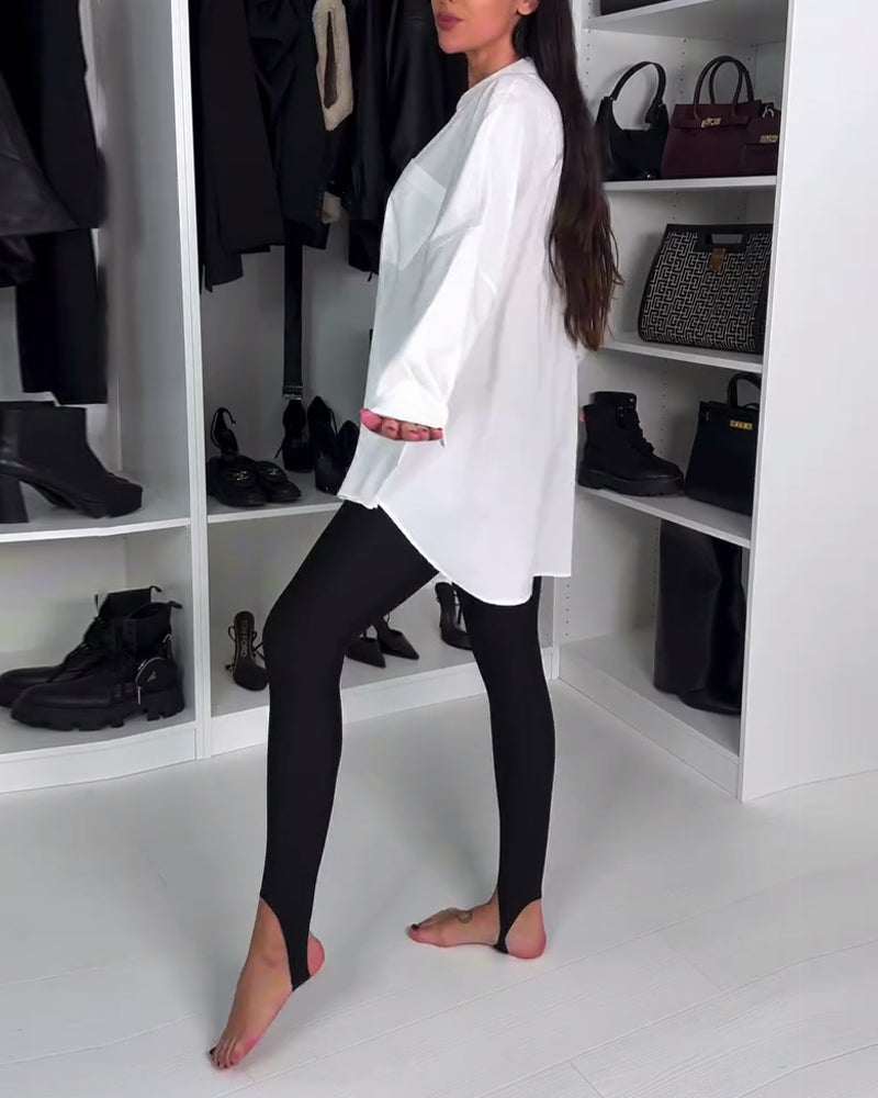 Elegante Leggings Mit Knöchelriemen - IdealeKleiden