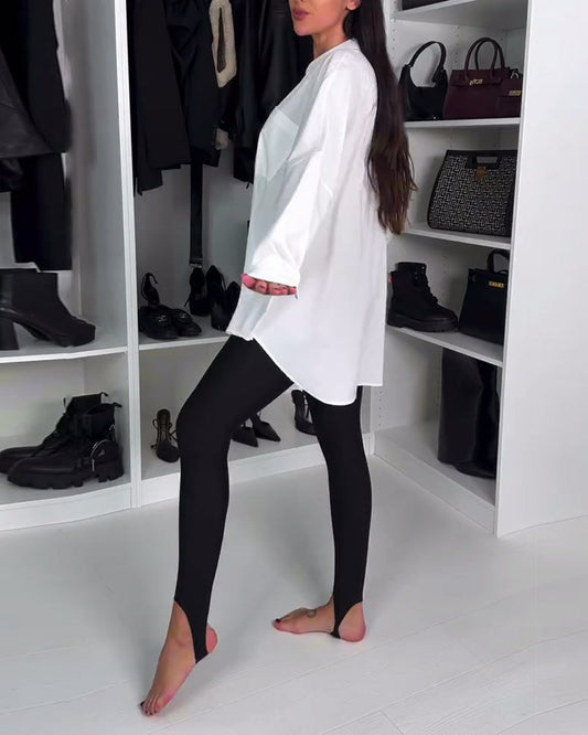 Elegante Leggings Mit Knöchelriemen - IdealeKleiden