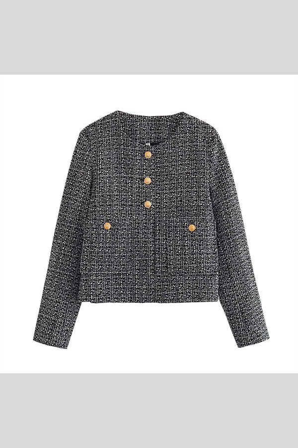 Modische Lässige Jacke Texturiertes Design