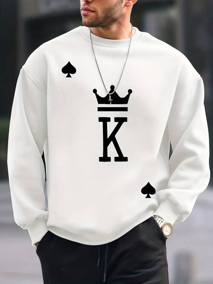 Herren Pullover King-Logo Trendig - IdealeKleiden