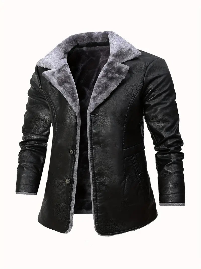 Lederjacke Herren Lässig Bikerstil