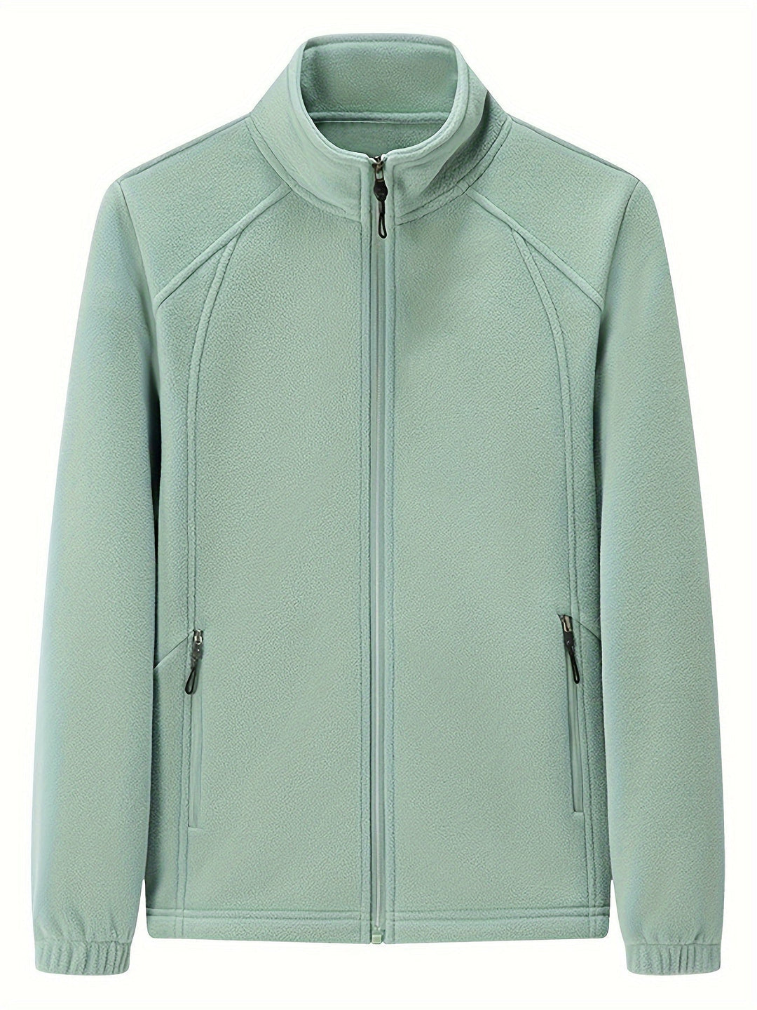 Damen Fleecejacke Warm Stehkragen Langärmlig - IdealeKleiden