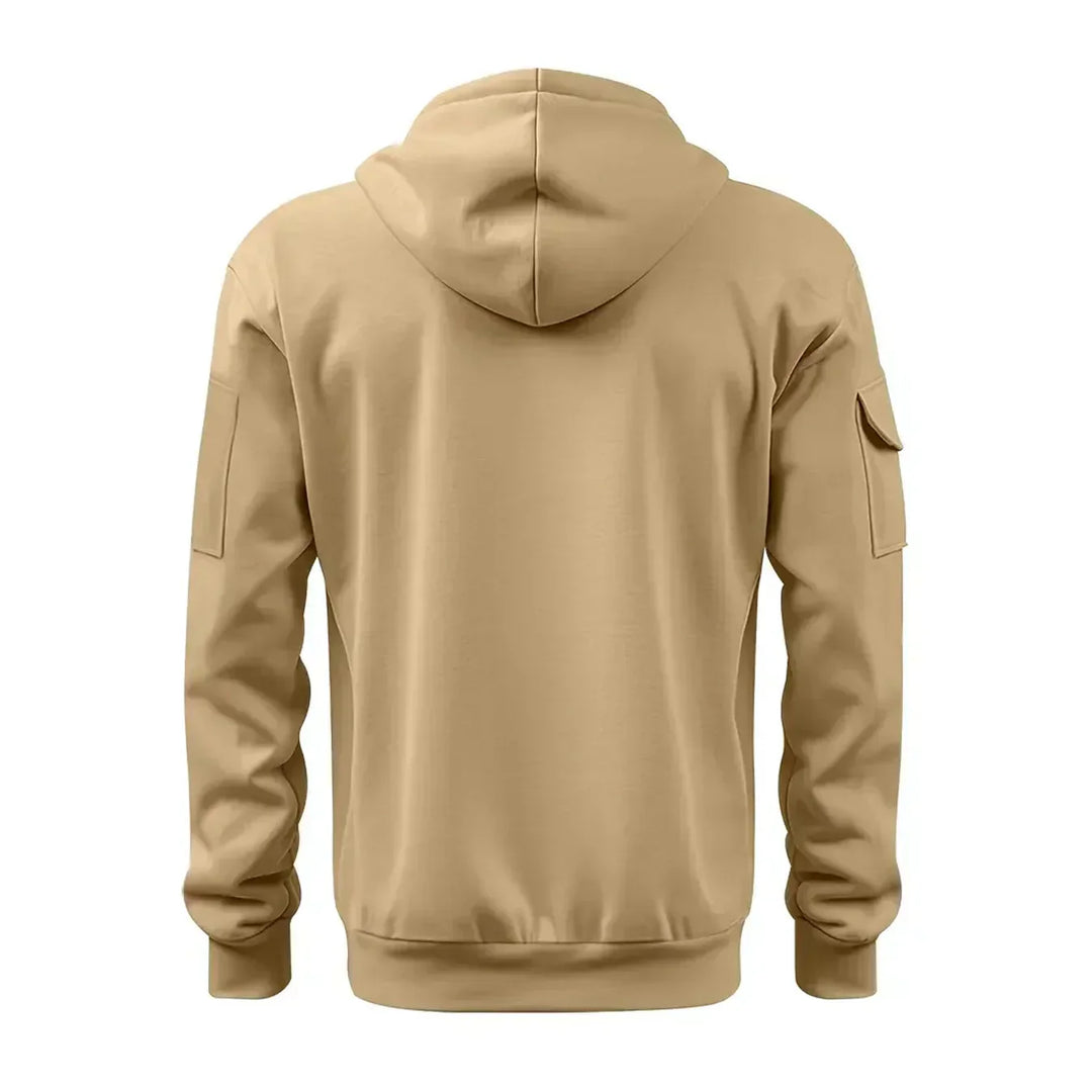 Herren Sweatshirt Kapuze Taschen Sportlich - IdealeKleiden
