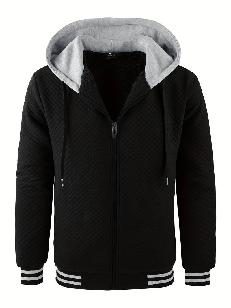 Herren Thermo Pullover Fleece Kapuze Warm