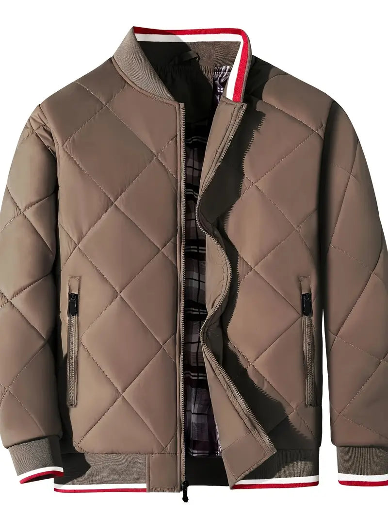 Herren Steppjacke Warm Reißverschluss