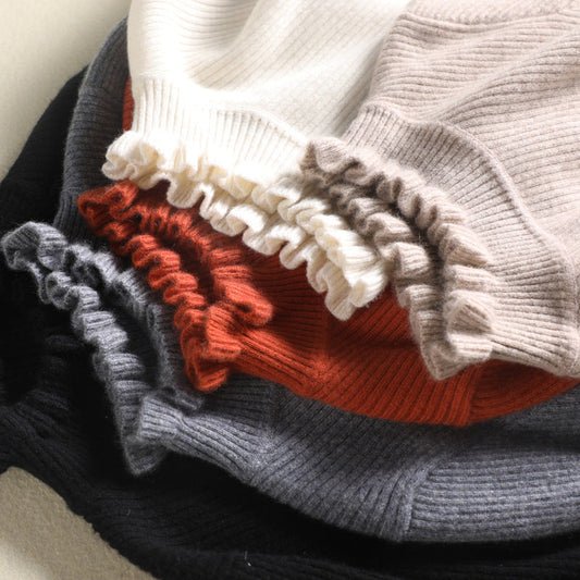 Damenpullover Rüschendetail Elegante Frauenmode - IdealeKleiden