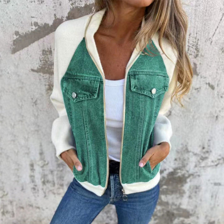 Stylistische Damen Jeansjacke Freizeit