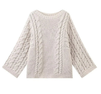 Übergroßer Pullover Grobstrick Hochkragen