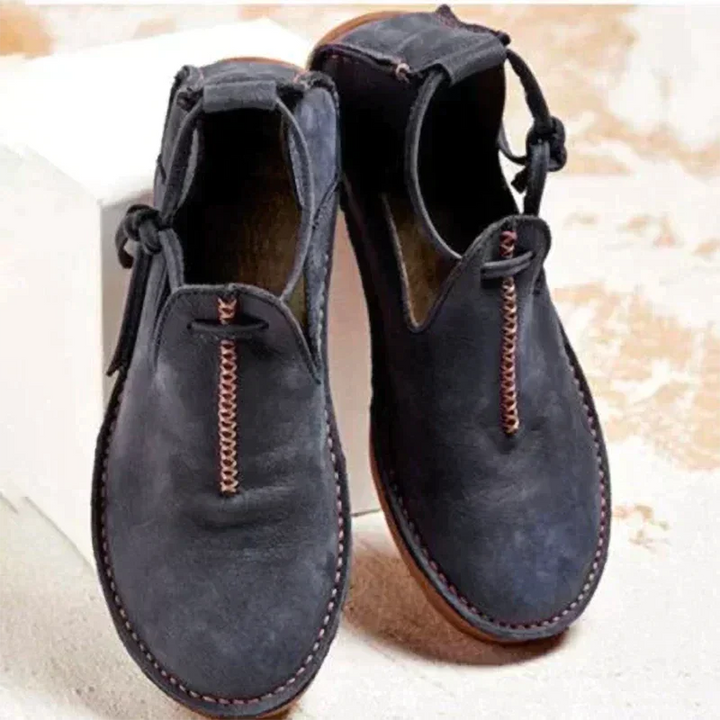 Herbstliche Lederstiefel Damen - IdealeKleiden