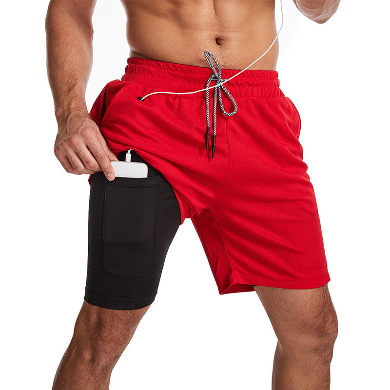 Herren Badeshorts 2-in-1 Sportlich Mit Kordelzug
