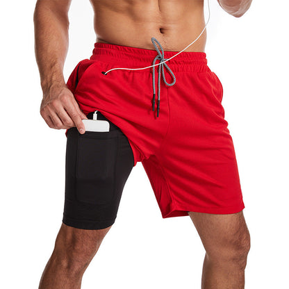 Herren Badeshorts 2-in-1 Sportlich Mit Kordelzug