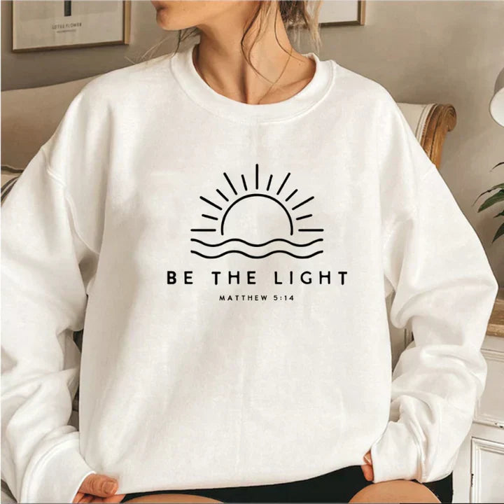 Stylischer Pullover Be The Light