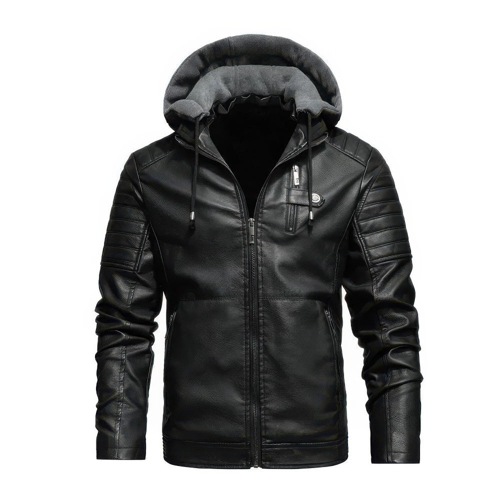 Herren Winterjacke Kapuze Warm Luxus