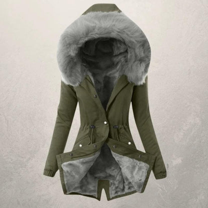 Winterparka Damen Gefüttert Kapuze - IdealeKleiden