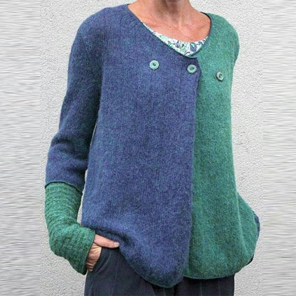 Bequemes Sweatshirt Relaxed Fit Farbenfroh Knopfleuchte