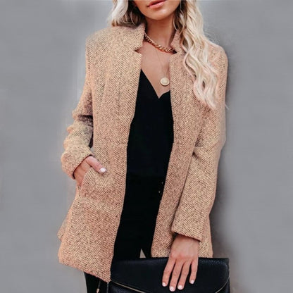 Mantel Damen Modern Stehkragen Mittellang