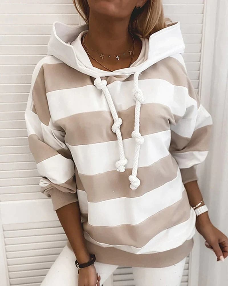 Bequeme Hoodie mit Strickdetails und Lockerer Passform