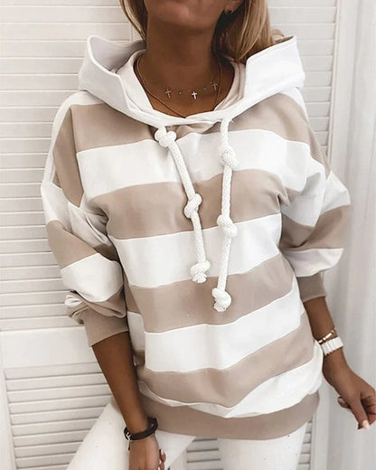 Bequeme Hoodie mit Strickdetails und Lockerer Passform