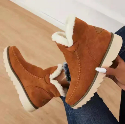 Weiche Damenstiefel Plüsch Schafsfell Qualität