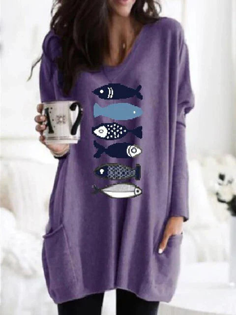 Damenschal Pullover Langhaarig Warm