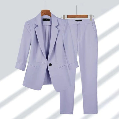 Damenanzug Set Jacke Hose Klassisch