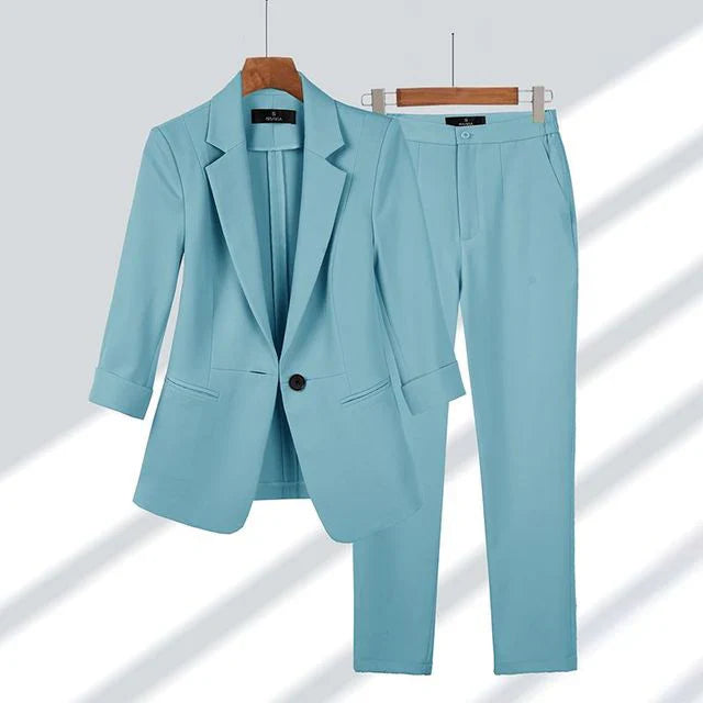Damenanzug Set Jacke Hose Klassisch