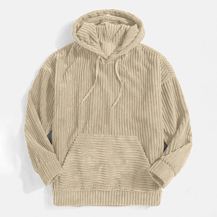 Stylische Herren Cordjacke Kapuze Modern