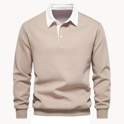 Herren Polo Winter Pullover Elegant Warm