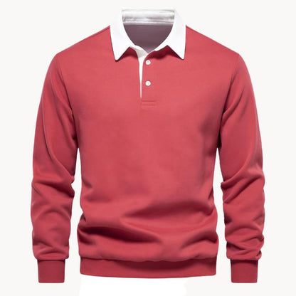 Herren Polo Winter Pullover Elegant Warm