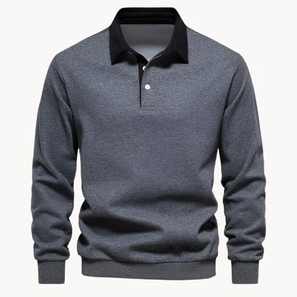 Herren Polo Winter Pullover Elegant Warm