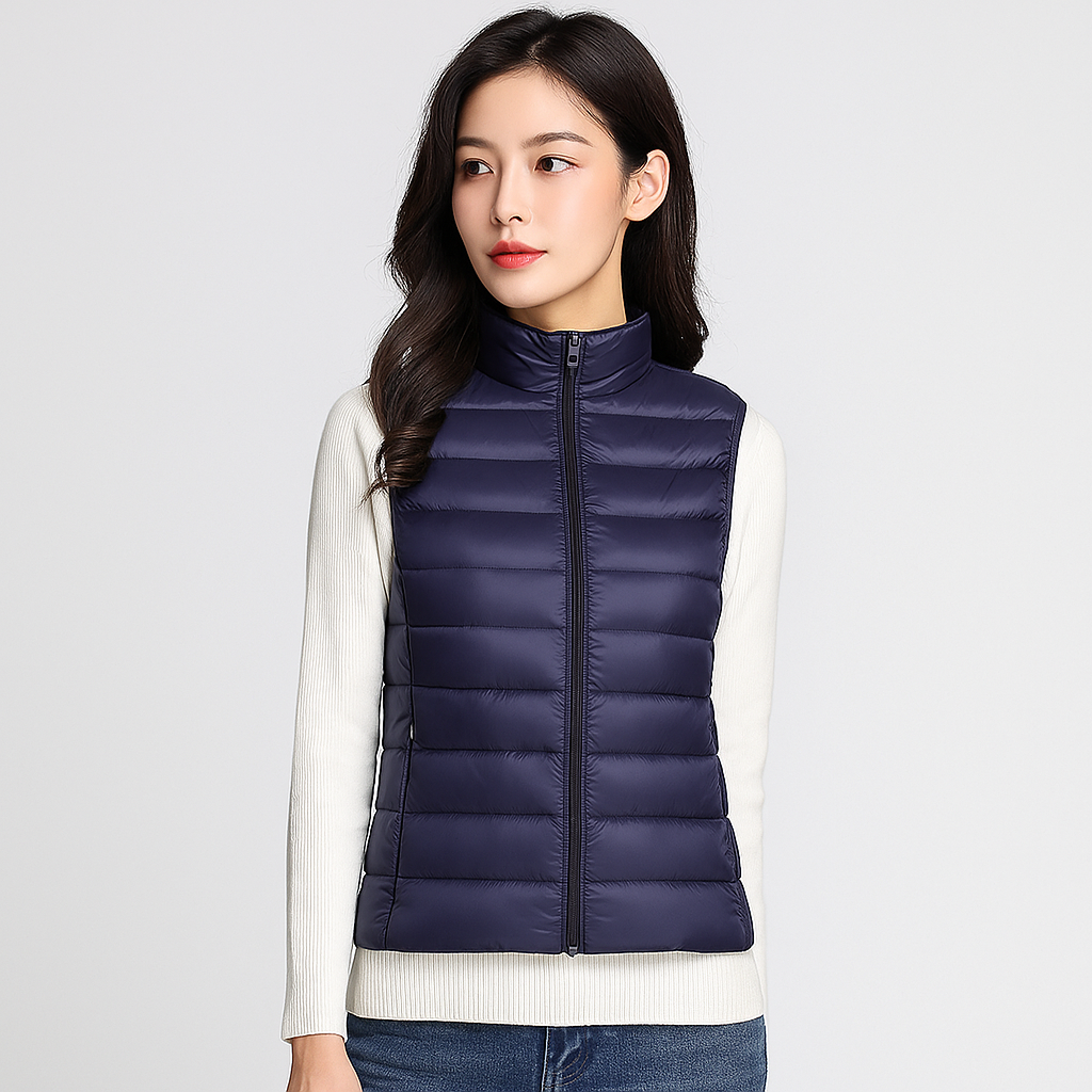Moderne Steppweste Frauen Elegant Leicht