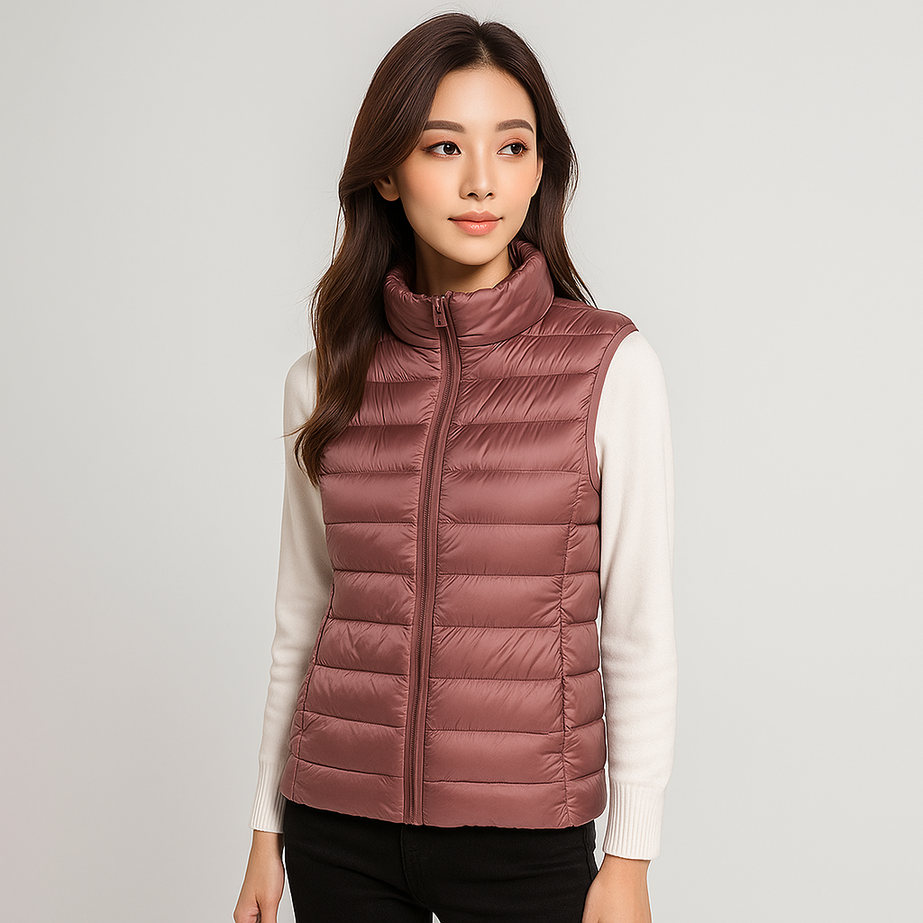 Moderne Steppweste Frauen Elegant Leicht