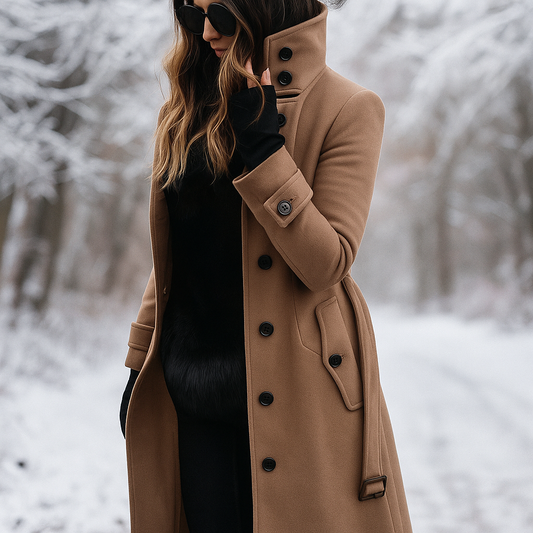 Elegante Herrenjacke Zweireiher Hochkragen - IdealeKleiden