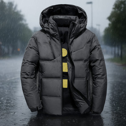 Modische Steppjacke Kapuze Urban Style