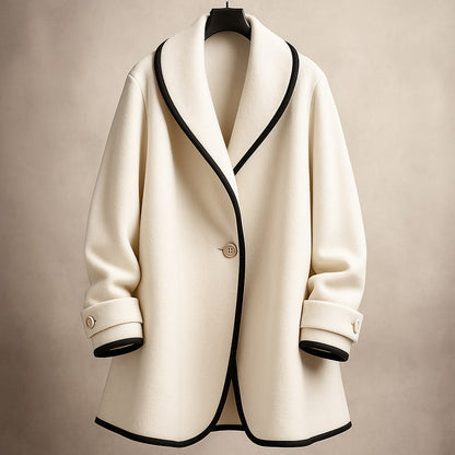 Eleganter Damen Mantel mit Besatz