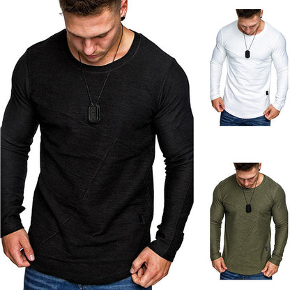 Herren Langarmshirt Modern Struktur Design Bequem Passform - IdealeKleiden