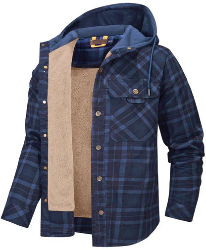 Herren Outdoor-Jacke Kariert Isoliert Wasserfest