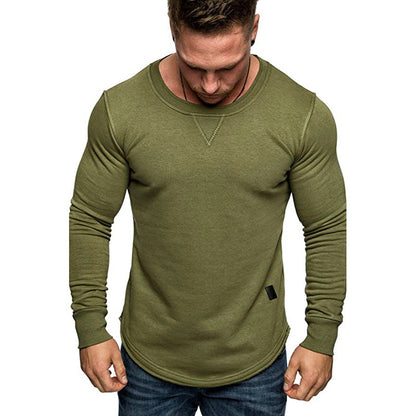 Herren Langarm-Shirt Sportlich Strukturiert Modern