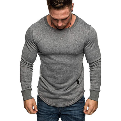 Herren Langarm-Shirt Sportlich Strukturiert Modern