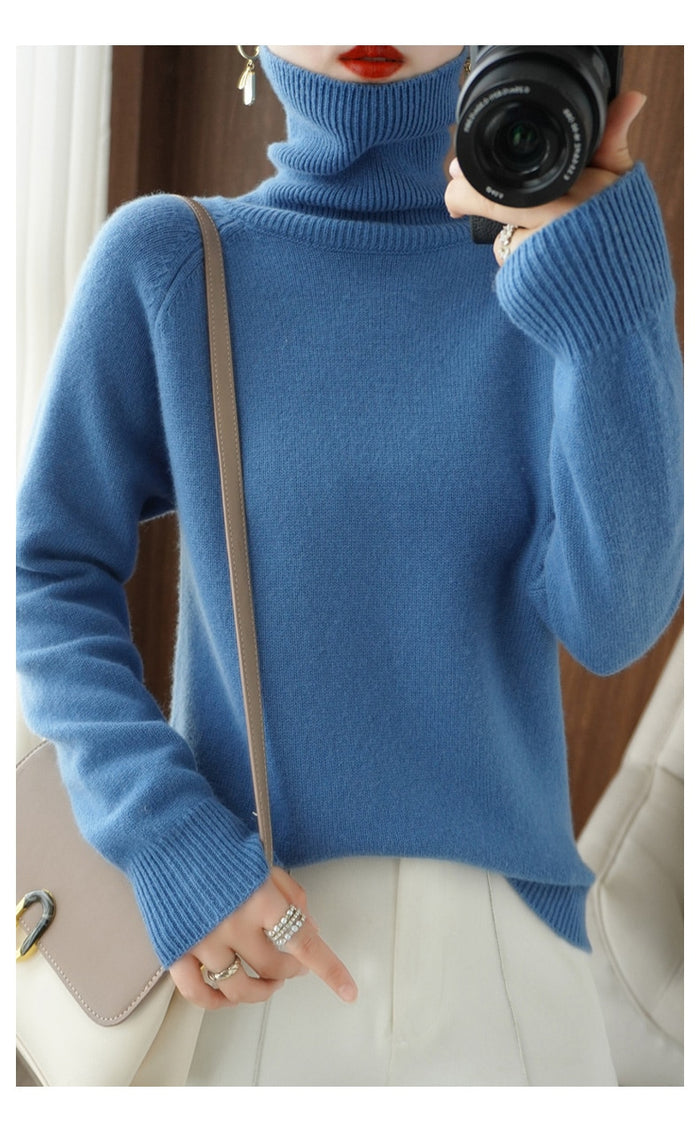 Bequemer Rollkragenpullover Lockerer Style