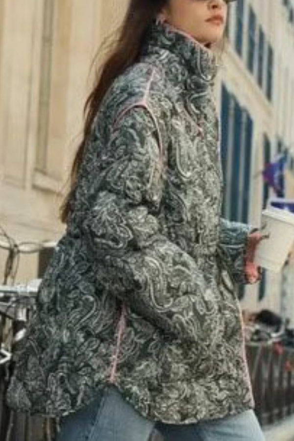 Bequeme Langarmjacke aus Baumwolle Relaxed Fit - IdealeKleiden
