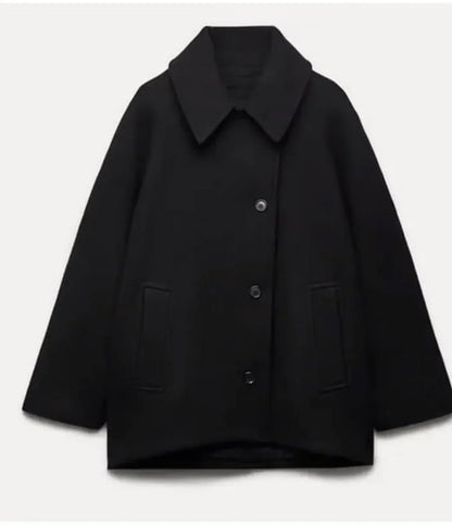 Großer Damen Wollmantel Oversize