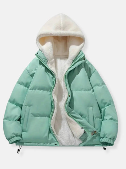 Warme Winterjacke Damen Reißverschluss Soft
