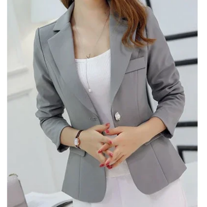 Eleganter Blazer Damen Ein-Knopf-Modell