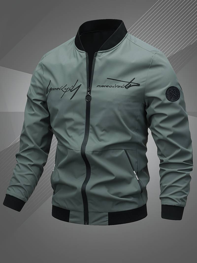 Freizeitjacke Herren Modern mit Stickerei