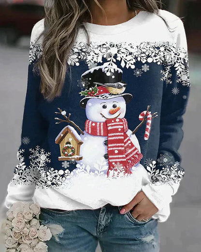 Winterkleid Schneemann Muster
